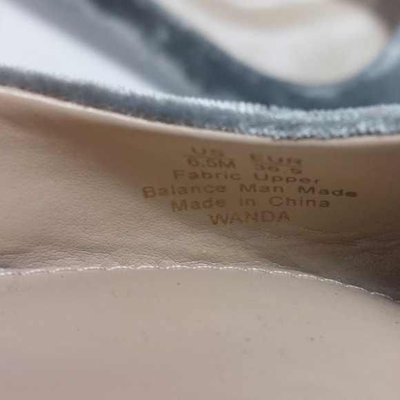 Sam Edelman Women's Gray Velvet Wanda Flats Size 6.5M - Picture 6 of 7